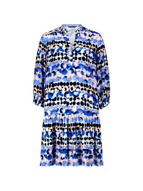 Betty Barclay abstract-print tiered dress Blue 18641879