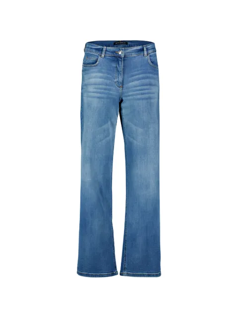 Betty Barclay faded-effect crystal-embellished jeans Blue 61331980