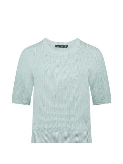Betty Barclay waffle-knit short-sleeve top Green 54311913