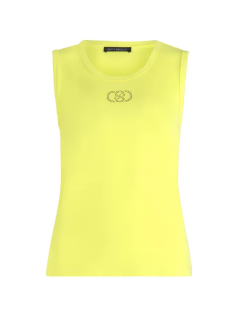 Betty Barclay logo-embellished ribbed top Yellow 27452064