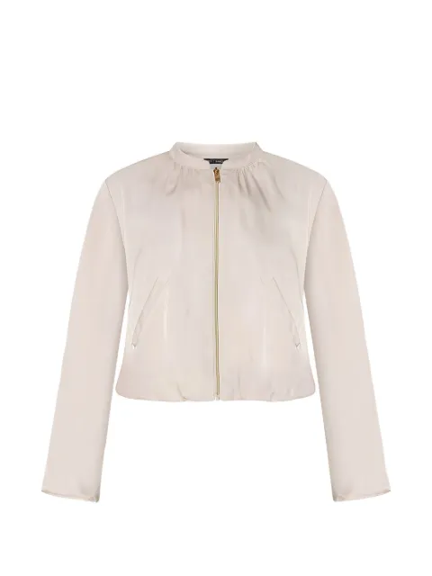 Betty Barclay gathered zip-up jacket Neutrals 47451196
