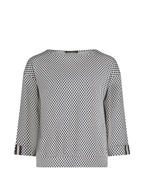 Betty Barclay geometric-pattern boat-neck sweater White 27591854