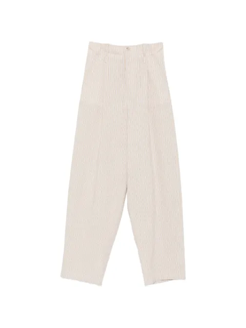 Nº21 striped pleated trousers Neutrals 26IN2C0B0511524