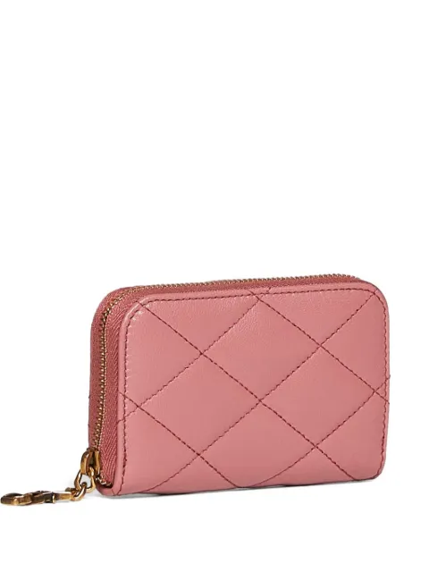 Saint Laurent diamond-quilted Cassandre wallet Pink 862443AAANG