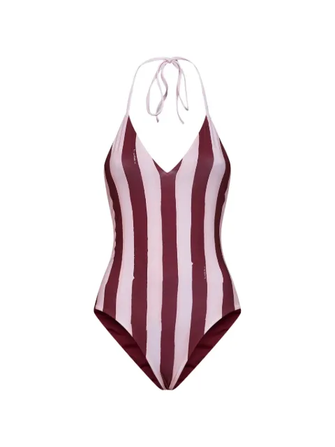 FENDI Pequin reversible swimsuit Red FXBA77AWJD