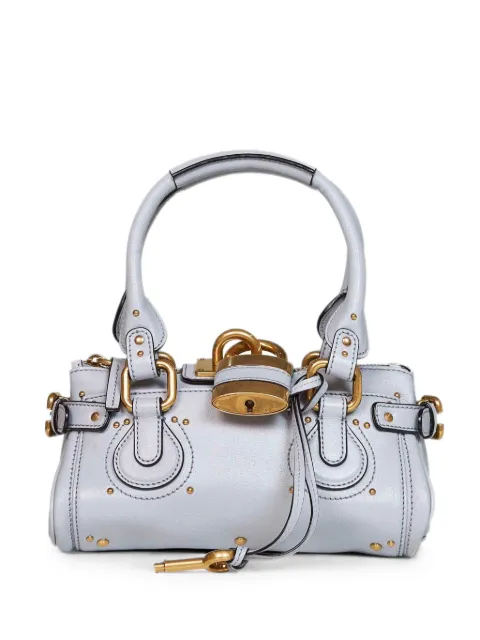 Chloé stud-embellished padlock shoulder bag Blue CH26SS805P754