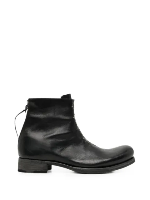 Ma+ staple-detail back-zip boots Black S1B2ZS