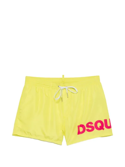 DSQUARED2 logo-print swim shorts Yellow D7B5C6750ISA01