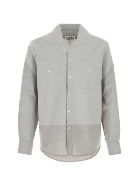 MM6 Maison Margiela panelled long-sleeve shirt Grey SH2DT0046M35733