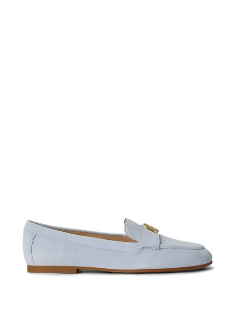 Lauren Ralph Lauren Averi III logo-plaque suede loafers Blue 802946809016