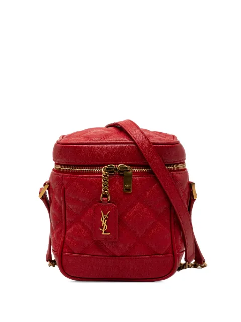 Saint Laurent Pre-Owned 2021 Grain de Poudre Quilted 80s vanity bag Red TJ8LIARS13YF92Q2