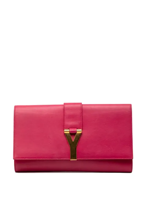 Saint Laurent Pre-Owned 2020 Leather Chyc Ligne clutch bag Pink 2DMVFM6K7M4YQ0UX