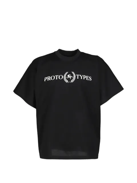 PROTOTYPES Laurel-print crew-neck T-shirt Black 33PT09JE09USBK