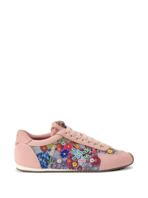 Kurt Geiger London Islington floral-print beaded sneakers Pink 4396086669