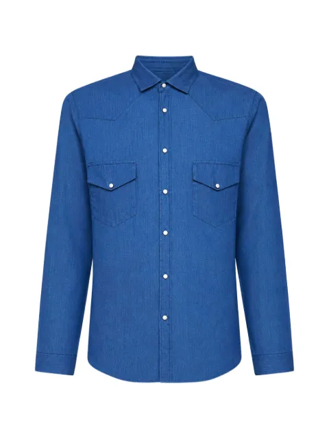Costumein western-yoke chest-pocket shirt Blue MARKANUBISM
