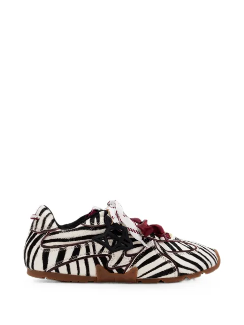NAKED WOLFE Adored zebra-print sneakers White ADORED