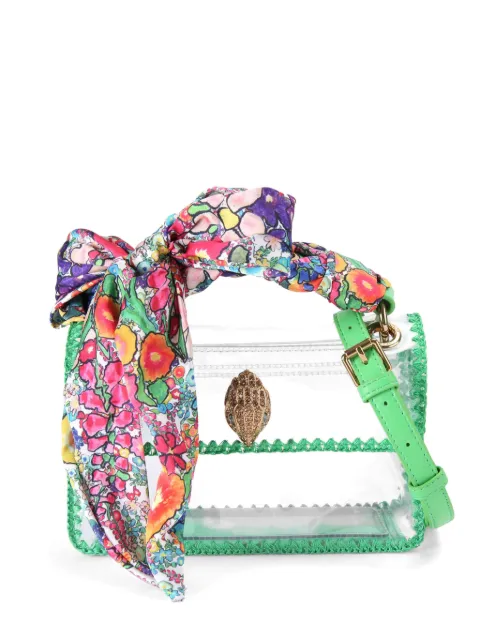 Kurt Geiger London Kensington scarf-wrapped clutch bag Green 5830875089