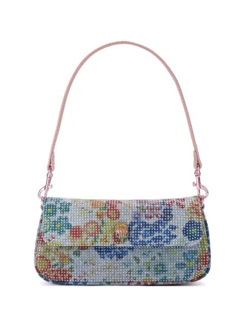 Kurt Geiger London crystal-embellished floral-print shoulder bag Blue 5579286669