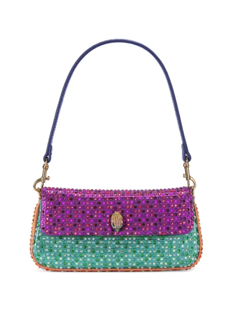 Kurt Geiger London Pickle crystal-embellished shoulder bag Purple 5579269609