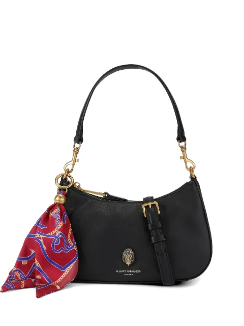 Kurt Geiger London Sloane eagle-head leather shoulder bag Black 5849700109