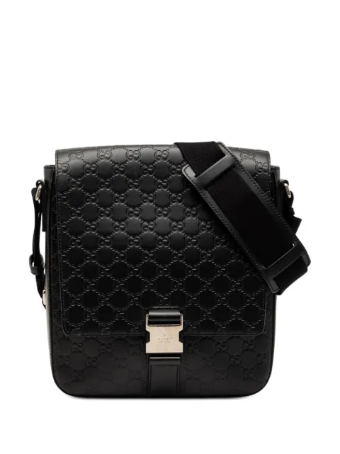 Gucci Pre-Owned 2000-2015 Guccissima Flap Messenger Bag crossbody bag Black 1TMMXJD6Q9XZIVLP