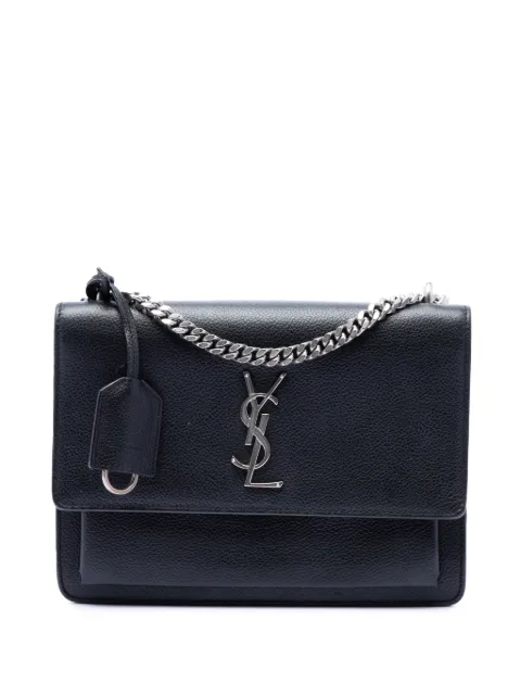 Saint Laurent Pre-Owned 2016 Medium Grained Calfskin Monogram Sunset crossbody bag Black GBSRZYUZPUNSXP69