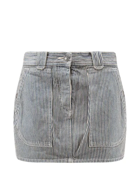 MARANT ÉTOILE striped denim mini skirt Blue JU0506FAD3H