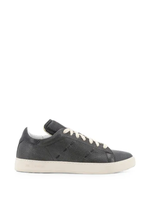 Kiton leather sneakers Black USSA421N0151707GRIGIOSCURO