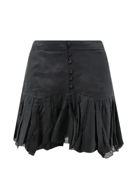 MARANT ÉTOILE Daneen button-down ruffled mini skirt Black JU0512FBB3J04E