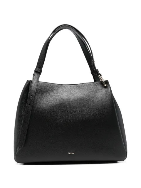 Furla Nuvola pebbled leather tote bag Black WB02100HSF000