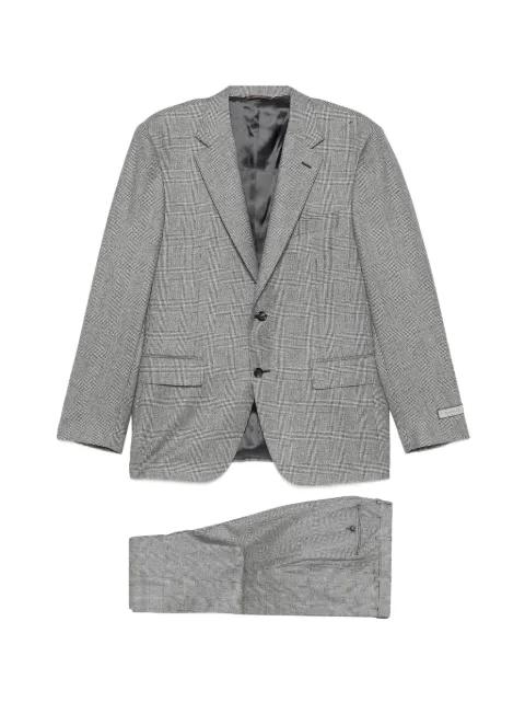 Canali Prince of Wales check suit Grey 1228020BF06182