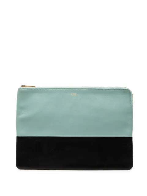 Celine Pre-Owned 2012 Bicolor Lambskin Solo clutch bag Blue JYTLFLXWYZLHLDHL