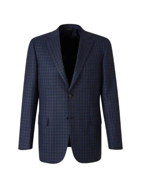 Brioni check wool-blend blazer Blue RG0D0SO6A6L
