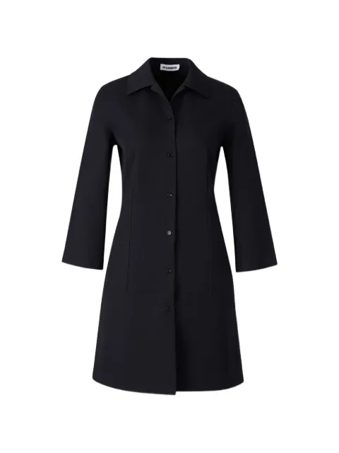 Jil Sander button-up single-breasted coat Blue J02CT0675J40002