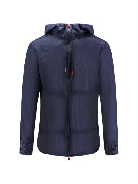 Kiton zip-up drawstring lightweight jacket Blue UMC010H09887