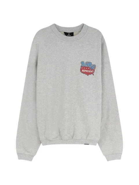 Represent graphic-print cotton sweatshirt Grey MLM101232