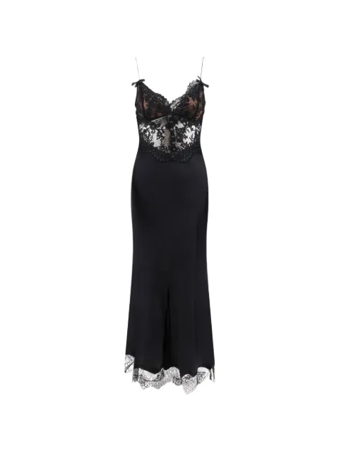 Self-Portrait lace-detail maxi dress Black AW26023MA