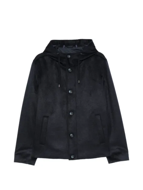 Herno hooded button-fastening jacket Blue GI00114UR12910