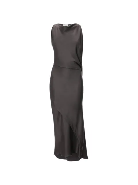 Victoria Beckham Kyra draped ruffle dress Brown 1326WDR007612A