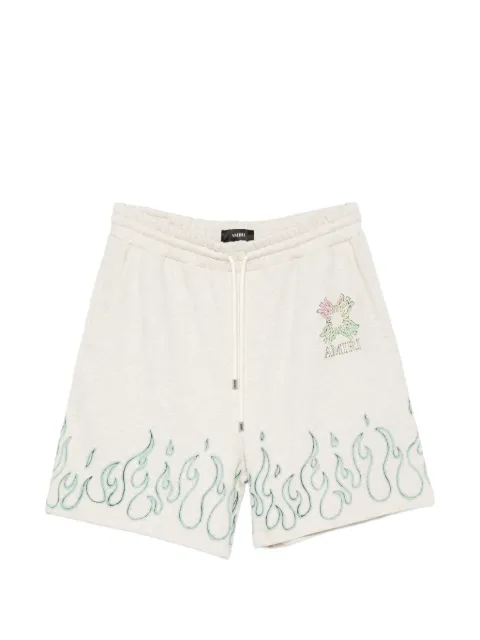 AMIRI MA Quad flames sweatshorts Neutrals AMBMSO1111