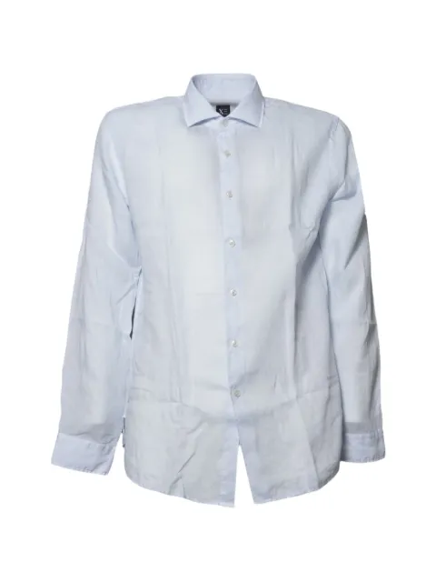 XE long-sleeve spread-collar shirt Blue 422ML21191748