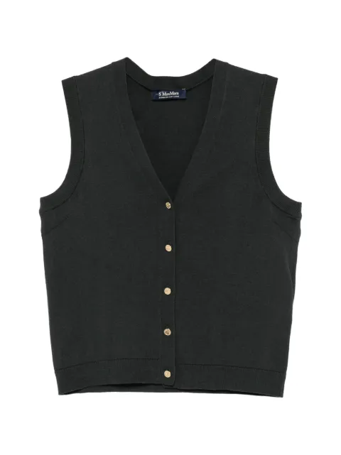 'S Max Mara V-neck button-up vest Green 2629356021600