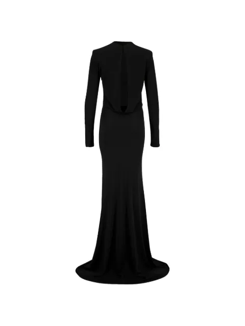 TOM FORD open-back crepe-jersey maxi dress Black ABJ906FAX162