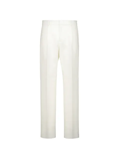 Ferragamo pleated straight-leg trousers White 795559
