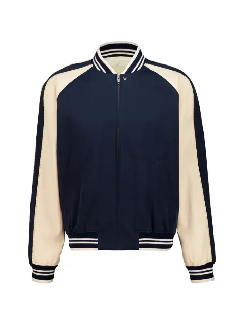 Valentino Garavani VLogo contrast-sleeve jacket Blue 9V3CIP53BGY