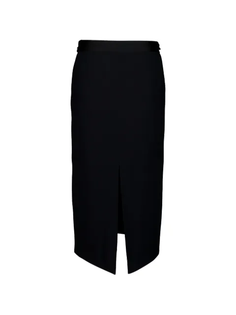 TOM FORD satin-trim pencil midi skirt Black GC5845FAX1759