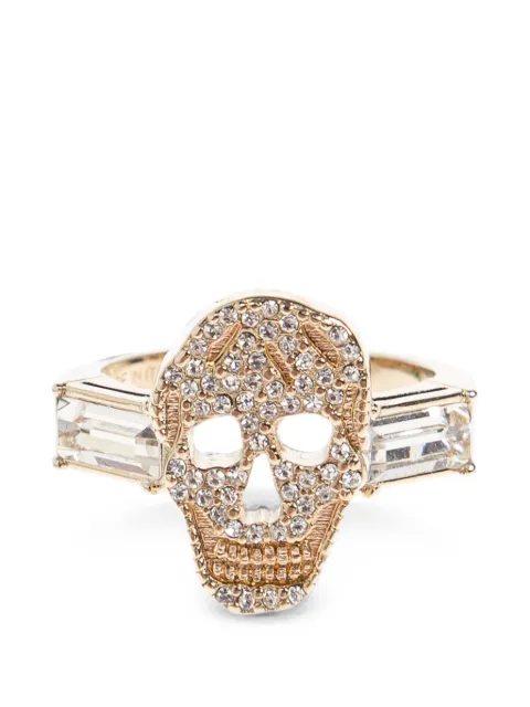 Alexander McQueen Skull crystal-embellished ring Gold A00029J16GS