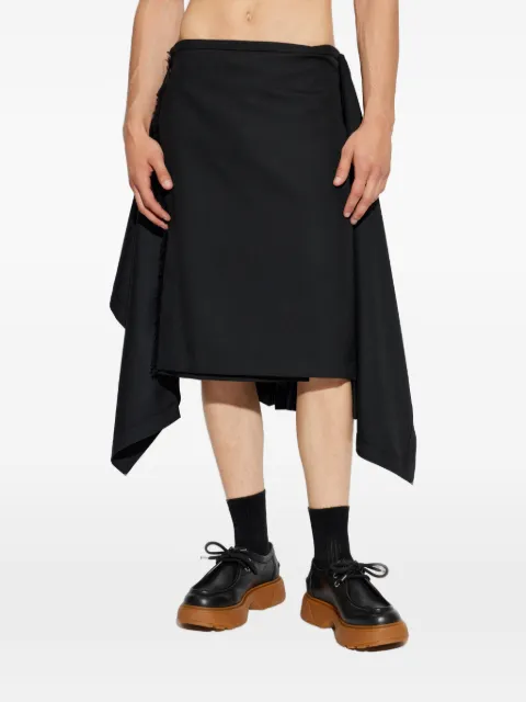 Alexander McQueen asymmetric pleated skirt Black 864007QRADF