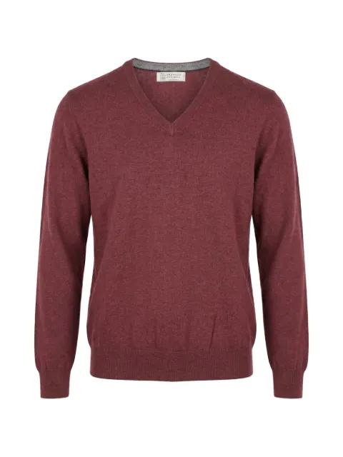 Brunello Cucinelli V-neck sweater Red M2200162CSY25