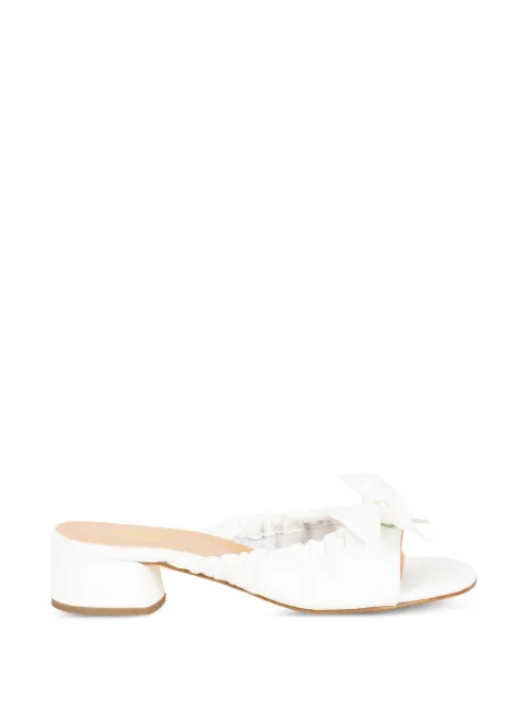 STATUS bow-detail heeled sandals White O4405